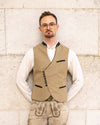 Trachtenweste 'Lukas' - Beige & Schwarz
